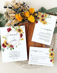 RUBY Sunflower Wedding Invitation Template Suite