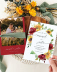 RUBY Rustic Sunflower Save the Date Template