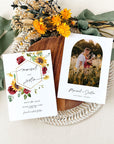 RUBY Printable Save the Date Sunflower and Roses