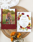 RUBY Floral Save the Date Template with Sunflowers