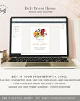 RUBY Roses and Sunflower Save the Date Template with Photo