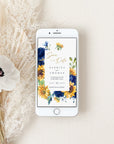 IVY digital save the date yellow and blue