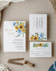 IVY Sunflower Wedding Invitation Set Diy Templates