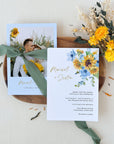 IVY Sunflower Wedding Invitation Set Diy Templates