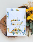 IVY Dusty Blue and Yellow Wedding Invites Set Template
