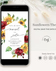 RUBY Floral Save the Date Digital Template