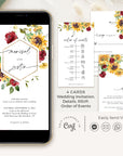 RUBY Digital Wedding Invitation Rustic with RSVP