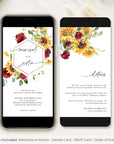 RUBY Digital Wedding Invitation Rustic with RSVP