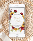 RUBY Sunflower and Roses Wedding Save the Date Digital Invite