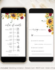 RUBY Digital Wedding Invitation Rustic with RSVP