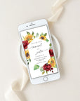 RUBY Floral Save the Date Digital Template