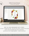 RUBY Floral Save the Date Digital Template
