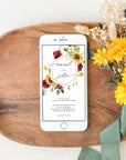RUBY Digital Wedding Invitation Rustic with RSVP