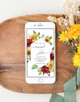 RUBY Floral Save the Date Digital Template
