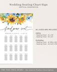 IVY Sunflower Wedding Seating Chart Template