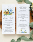IVY Sunflower Wedding Programs Template