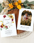 RUBY Sunflower Wedding Invitation Template Suite