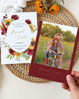 RUBY Floral Save the Date Template with Sunflowers
