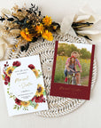 RUBY Floral Save the Date Template with Sunflowers
