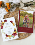 RUBY Floral Save the Date Template with Sunflowers