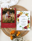 RUBY Sunflower Wedding Invitation Template