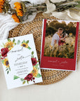 RUBY Sunflower Wedding Invitation Template