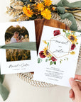 RUBY Rustic Sunflower Wedding Invitation Template
