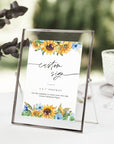 IVY Small Rustic Sunflower Wedding Sign Template