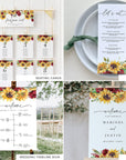 RUBY Printable Sunflower Wedding Invitation Template Bundle