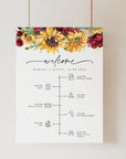 RUBY Printable Wedding Order of Events Sign Rustic