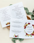 RUBY Sunflower Wedding Program Template Order of Service