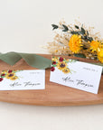 RUBY Printable Wedding Name Place Cards Sunflower