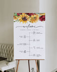 RUBY Printable Wedding Order of Events Sign Rustic