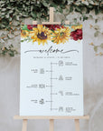 RUBY Printable Wedding Order of Events Sign Rustic