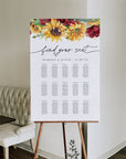 RUBY Rustic Seating Chart Wedding Diy Template