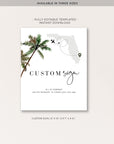 KONA Tropical Theme Small Wedding Sign Template