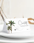 KONA Tropical Palm Tree Place Cards Template
