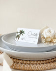 KONA Tropical Palm Tree Place Cards Template