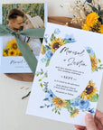 IVY Sunflower and Rose Wedding Stationery Template Bundle