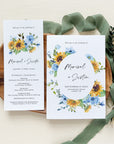 IVY Sunflower Wedding Programs Template
