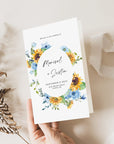 IVY Sunflower Wedding Programs Template