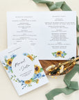 IVY Sunflower Wedding Programs Template