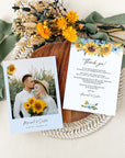 IVY Printable Thank You Card Sunflower Template