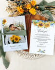 IVY Printable Thank You Card Sunflower Template
