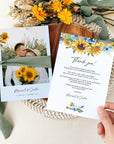 IVY Printable Thank You Card Sunflower Template