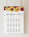 RUBY Rustic Seating Chart Wedding Diy Template