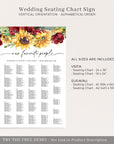RUBY Printable Alphabetical Seating Chart Wedding Rustic