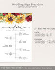RUBY Printable Wedding Order of Events Sign Rustic