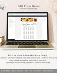 RUBY Rustic Seating Chart Wedding Diy Template