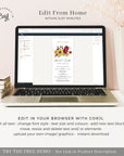 RUBY Sunflower Wedding Program Template Order of Service